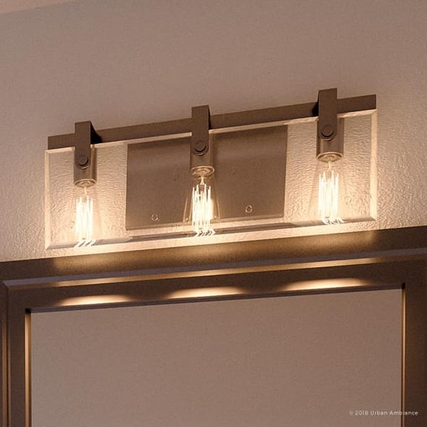 Luxury Modern Farmhouse Bathroom Vanity Light, 8.38"H x 22.75"W